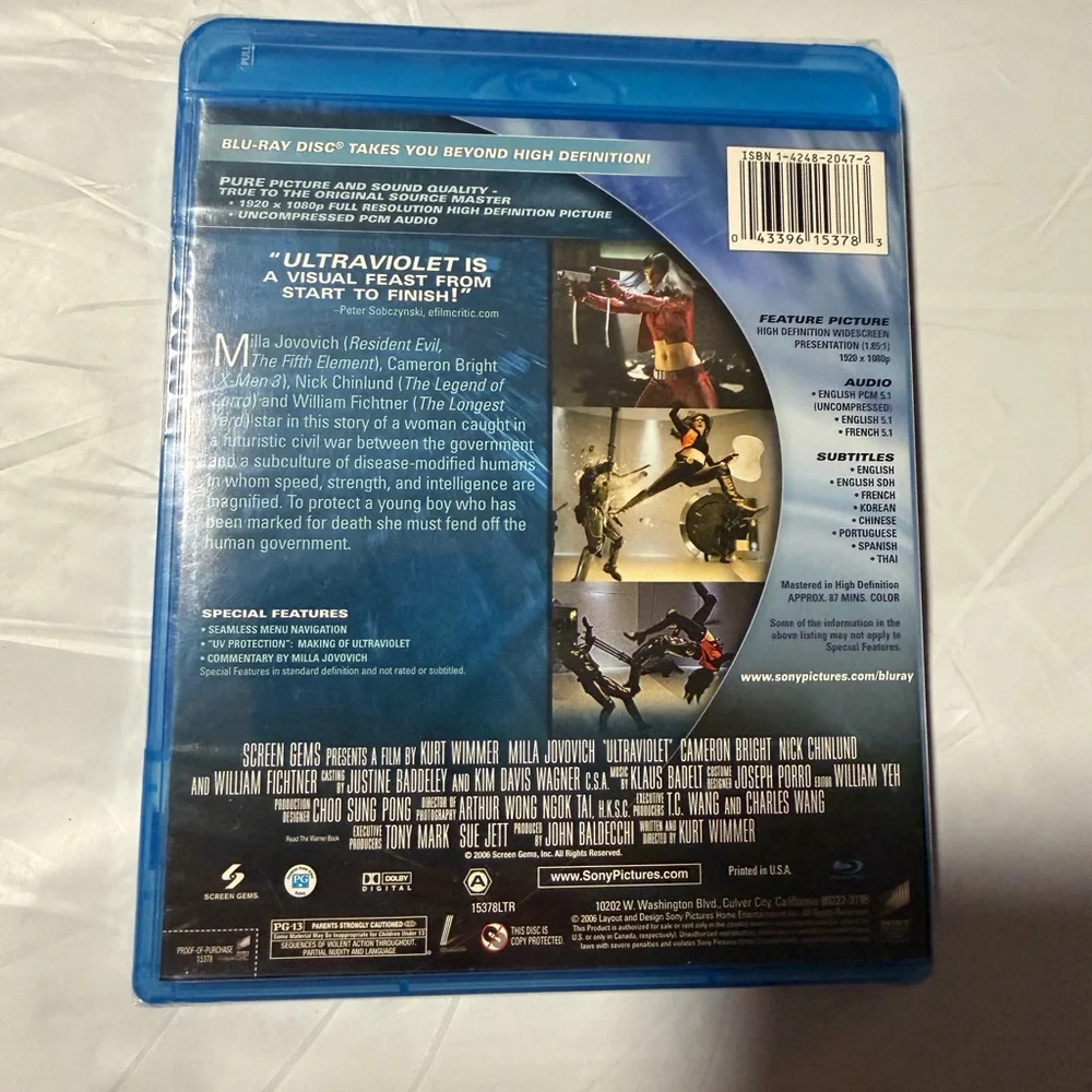Blu-ray: Ultraviolet (Theatrical Cut) - Purple Cover